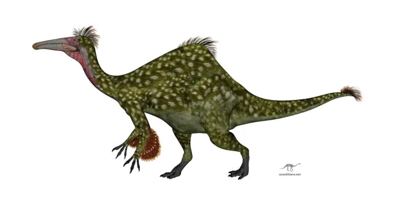 Deinocheirus im Seitenprofil