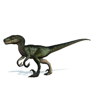 Velociraptor im Seitenprofil