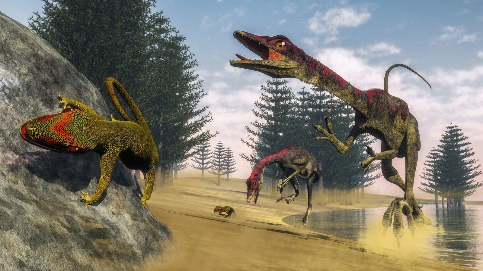 Compsognathus - einer der schnellsten Dinosaurier